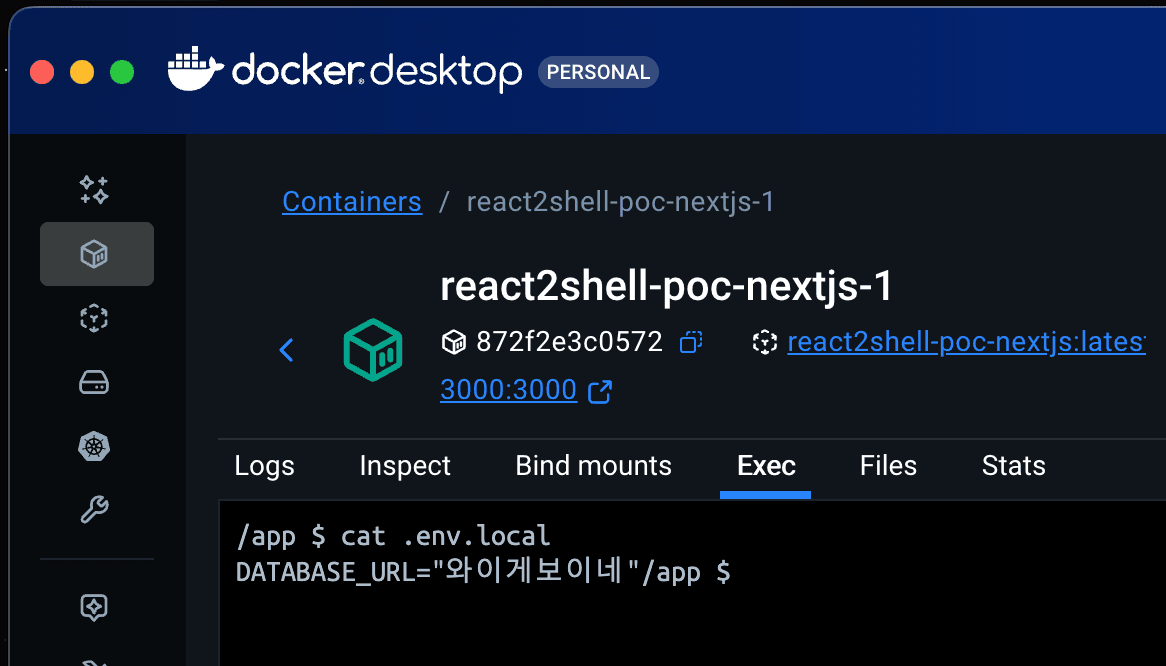 Docker Terminal Env