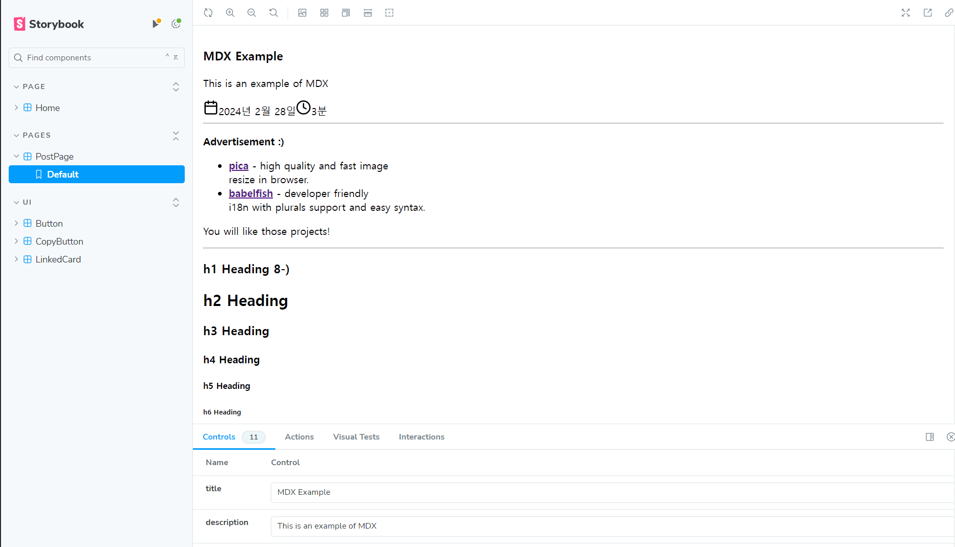 Storybook Non Styled